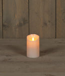 LED Kaars rustiek incl. timer - 7.50x12.50cm - Parelmoer