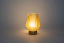 LED Lamp glas op gouden voet Goud 12x17cm incl. timer