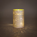 LED Cilinder glas Champagne Sterren 10x15cm incl. timer