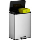 EKO Essential Recycling Pedaalemmer 2x20L Mat RVS
