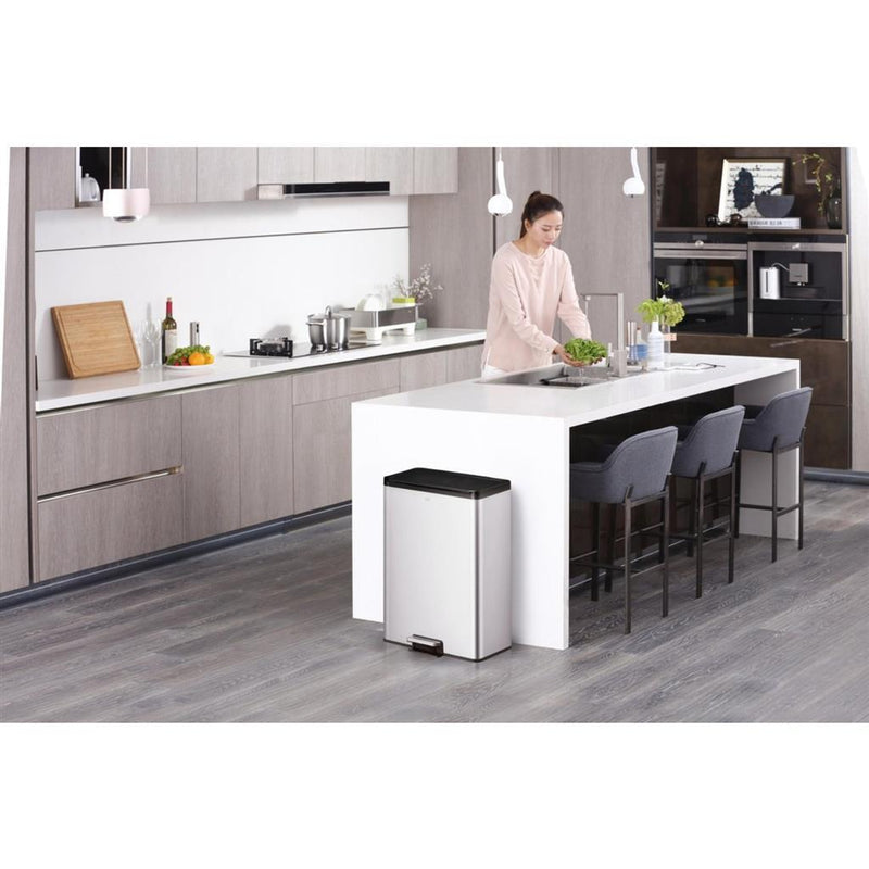 EKO Essential Recycling Pedaalemmer 2x20L Mat RVS