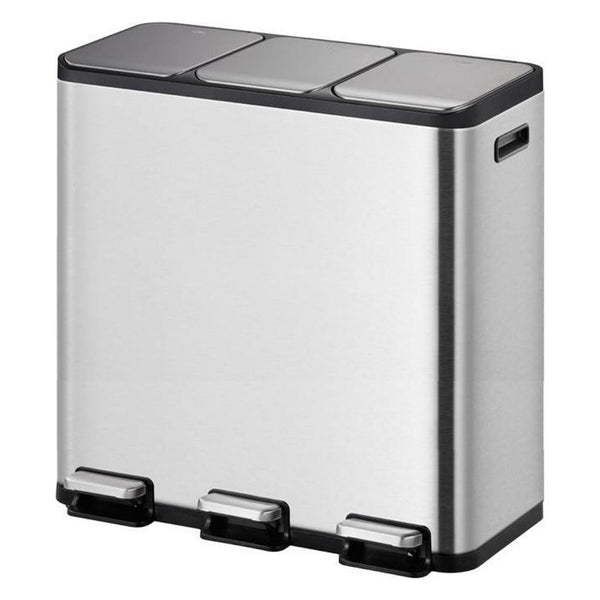 EKO EcoCasa Afvalbak 3x15L RVS/Zwart