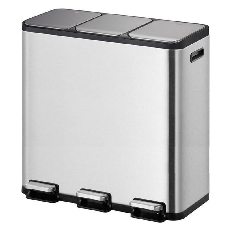 EKO EcoCasa Afvalbak 3x15L RVS/Zwart