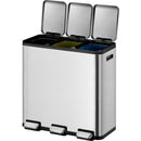 EKO EcoCasa Afvalbak 3x15L RVS/Zwart