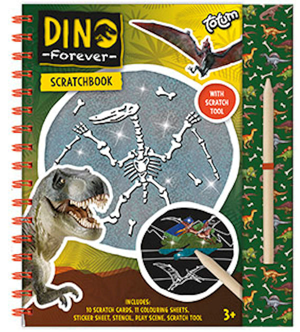 Totum Dinosaurus Kras- en Kleurplaten Boek