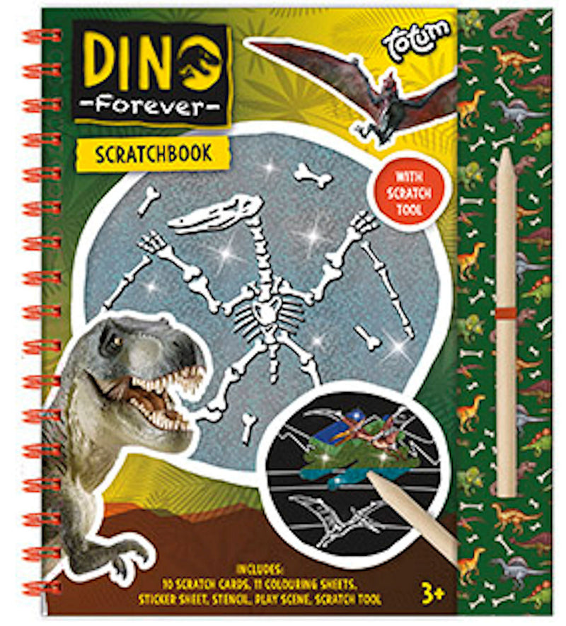 Totum Dinosaurus Kras- en Kleurplaten Boek