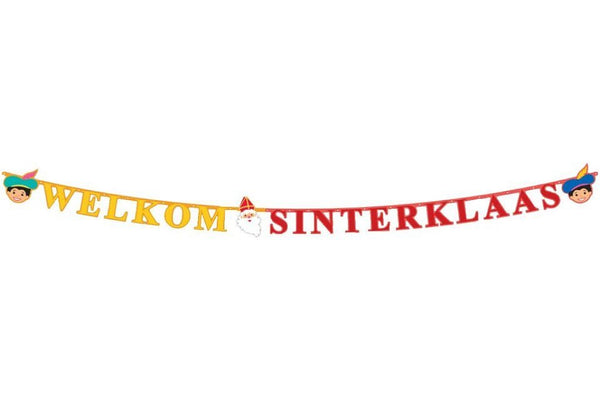 Sint en Piet Welkom Sinterklaas Slinger 3M