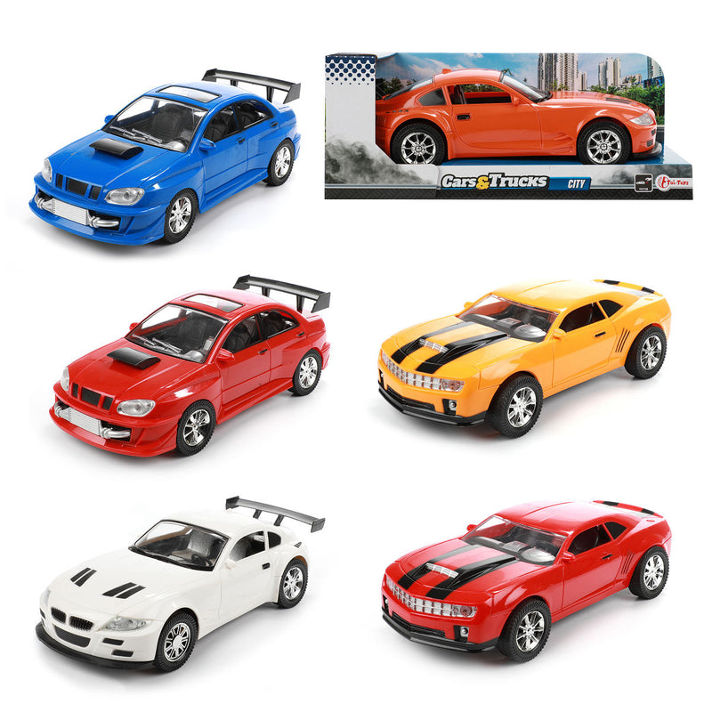 CARS TRUCKS Superauto race 26cm frictie 6ass