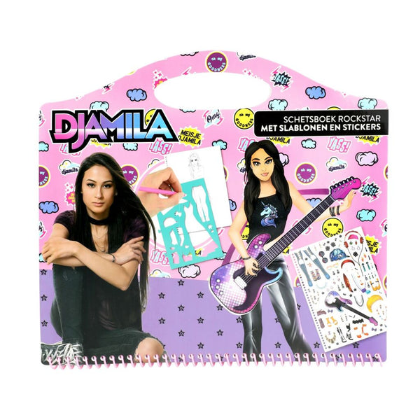 Djamila Schetsboek Rockster met Stickers