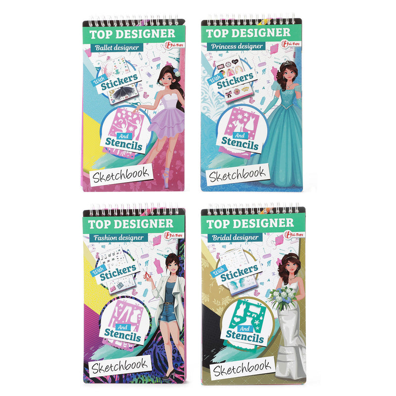 Modeontwerper schetsboek 4 ass. 46101Z