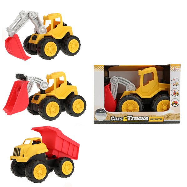 CARS TRUCKS Bouwvoertuig 20cm 3ass
