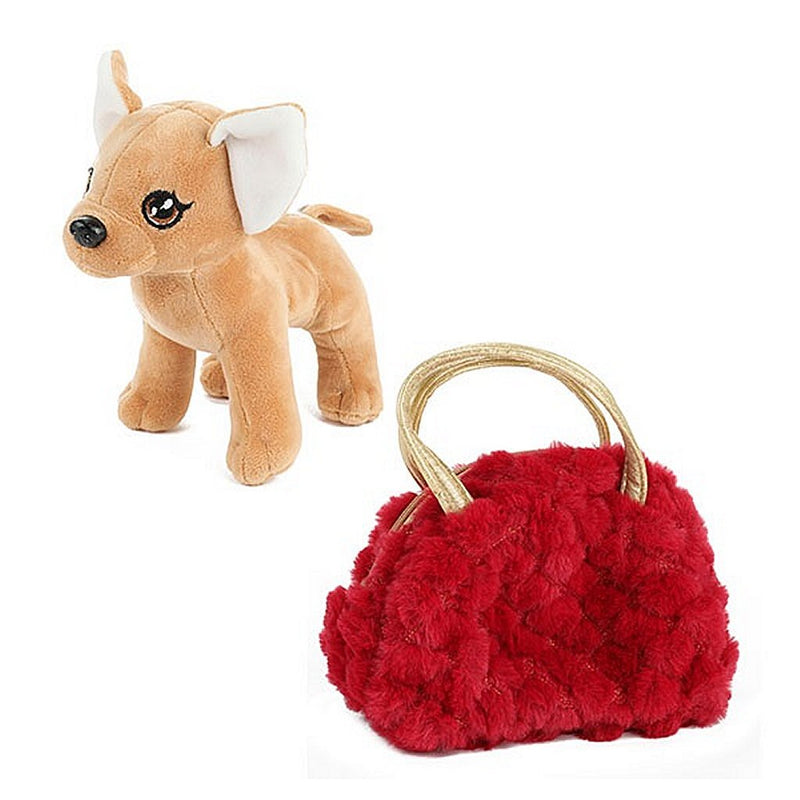 Hond Pluche Chihuahua Handtas Wit