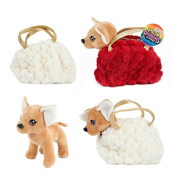 Hond Pluche Chihuahua Handtas Wit
