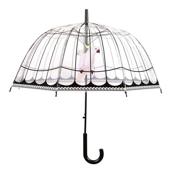 Esschert Design Paraplu Vogelkooi 81 cm Transparant/Zwart