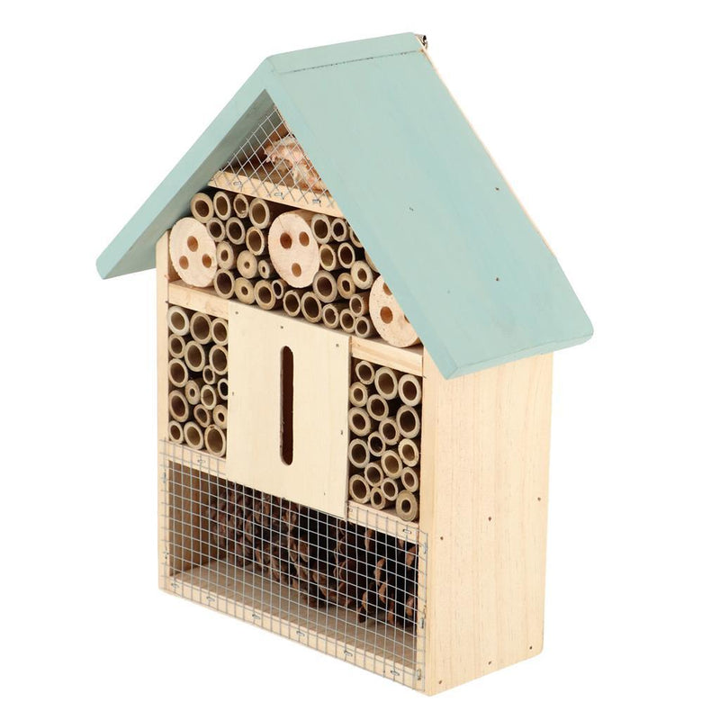Esschert Design Houten Insectenhotel 10x24x29 cm Naturel/Mintgroen