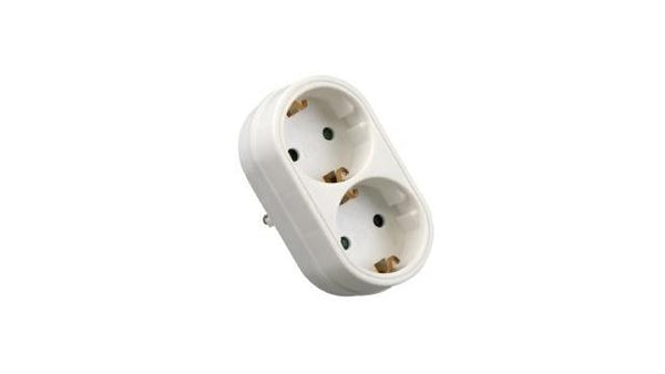 VB 61052 Verloopstekker 2x Randaarde Verticaal