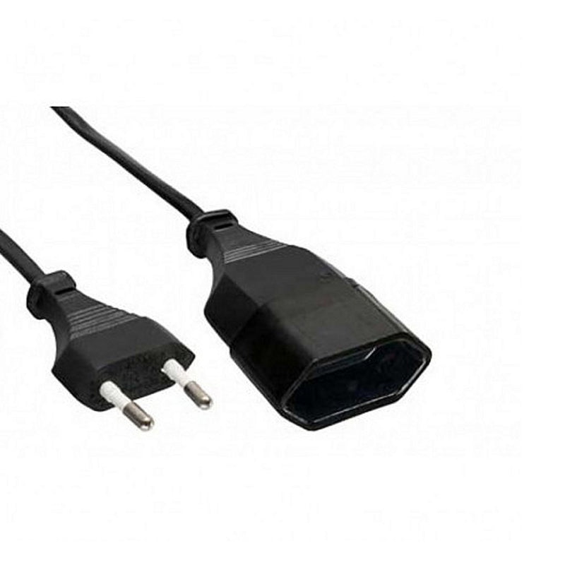 VB Euro Verlengsnoer Stekker en Contactstekker 2 m 2x0.75 mm2 1320W Zwart