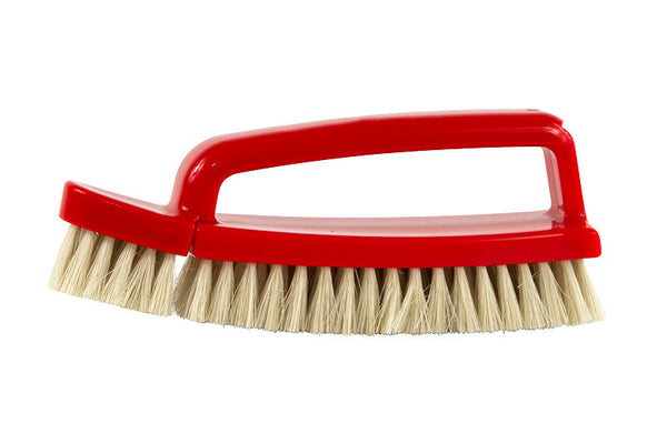 Schoenpoetsset kunststof wit varkenshaar