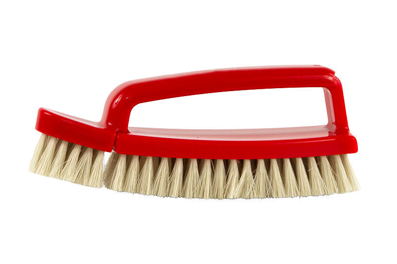 Schoenpoetsset kunststof wit varkenshaar