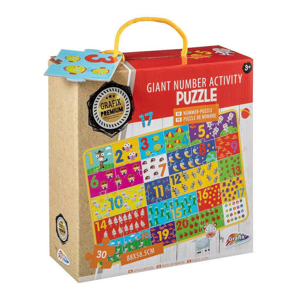 Grafix XL Puzzel Getallen 30 Stukjes