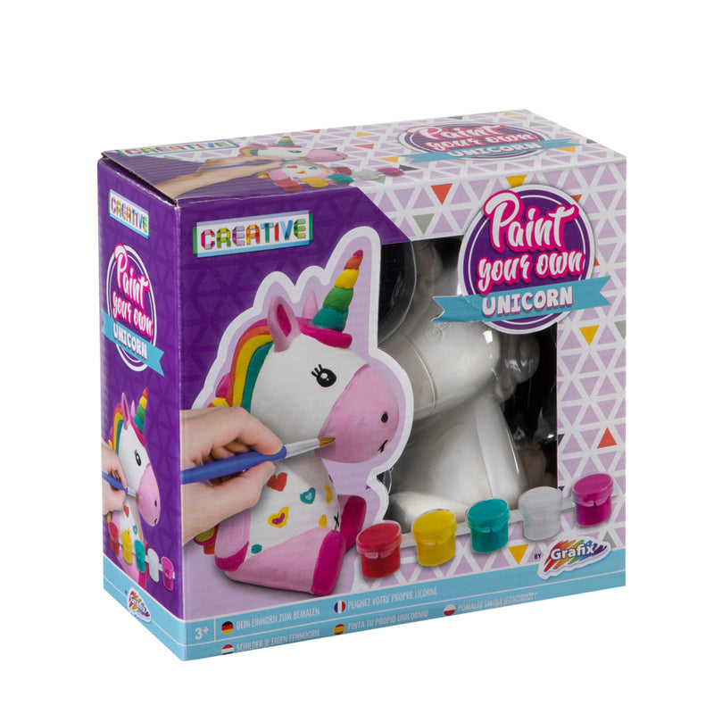 Grafix Schilder Je Eigen Eenhoorn 13 cm + 5 Kleuren Verf