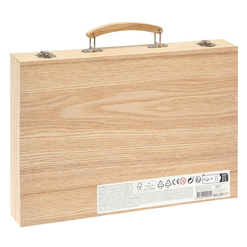 Houten Kleurkoffer FSC, 86dlg.