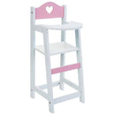 Poppen kinderstoel wit/roze 26,5x21,5x53cm