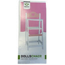 Poppen kinderstoel wit/roze 26,5x21,5x53cm