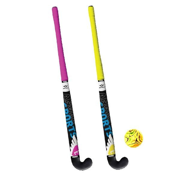 Hockeyset Roze en Geel 33''