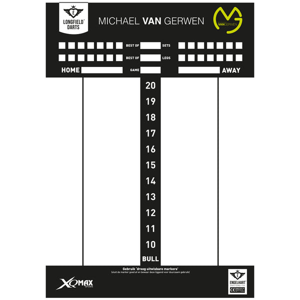 Longfield Darts Michael Van Gerwen Scorebord