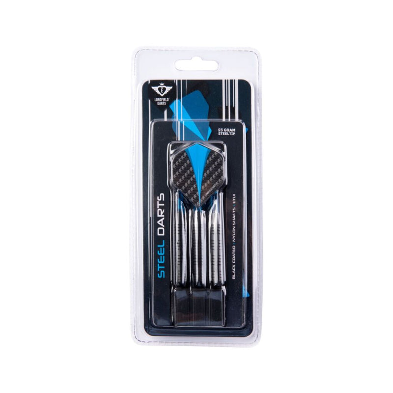 Longfield Darts Stalen Dartset 3 Stuks Zwart/Blauw