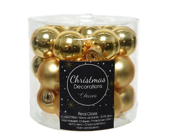 Kerstbal Glas 2.50cm 24 stuks - Goud