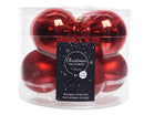 Kerstbal Glas 7.00cm 8 stuks - Rood