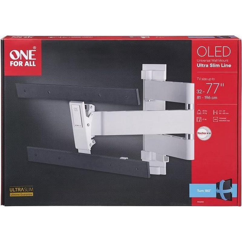 One For All WM 6453 Ultraslim OLED TV-Beugel 32-77 Inch Schermen Zwart/Zilver