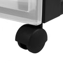 Iris Ladekast met Wieltjes 3x15L 39x29x61.5 cm Transparant/Zwart