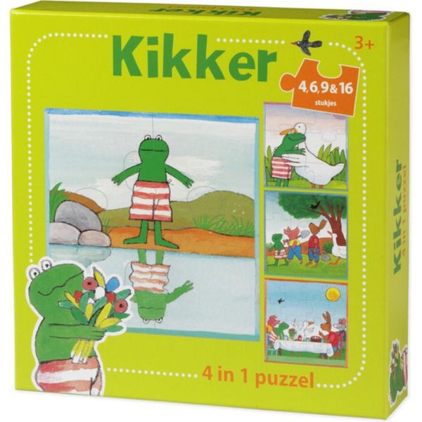 4 in 1 puzzel Kikker