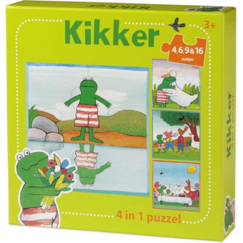 4 in 1 puzzel Kikker