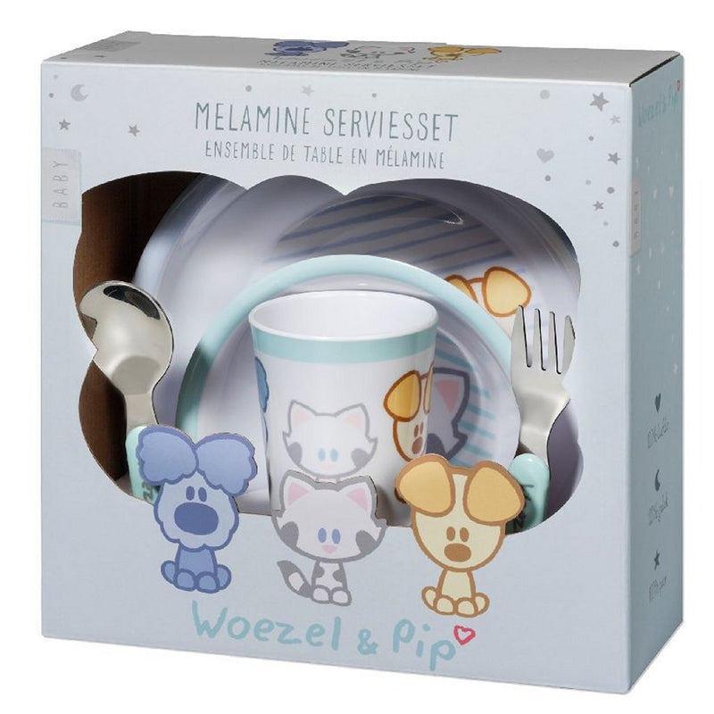 Woezel en Pip Servies Set 5-delig Blauw