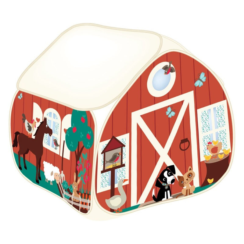 Pop-it-Up Speeltent Boerderij met Speelmat 90x90x90 cm