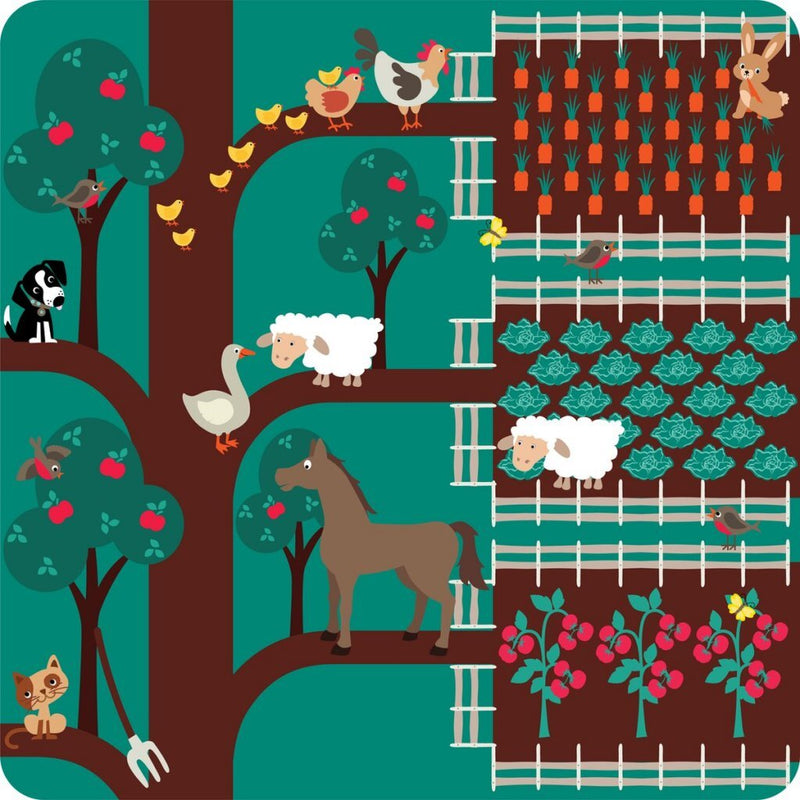 Pop-it-Up Speeltent Boerderij met Speelmat 90x90x90 cm