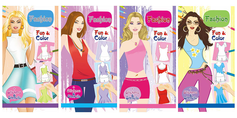 Color Fun Fashion World incl. stickers en stencils