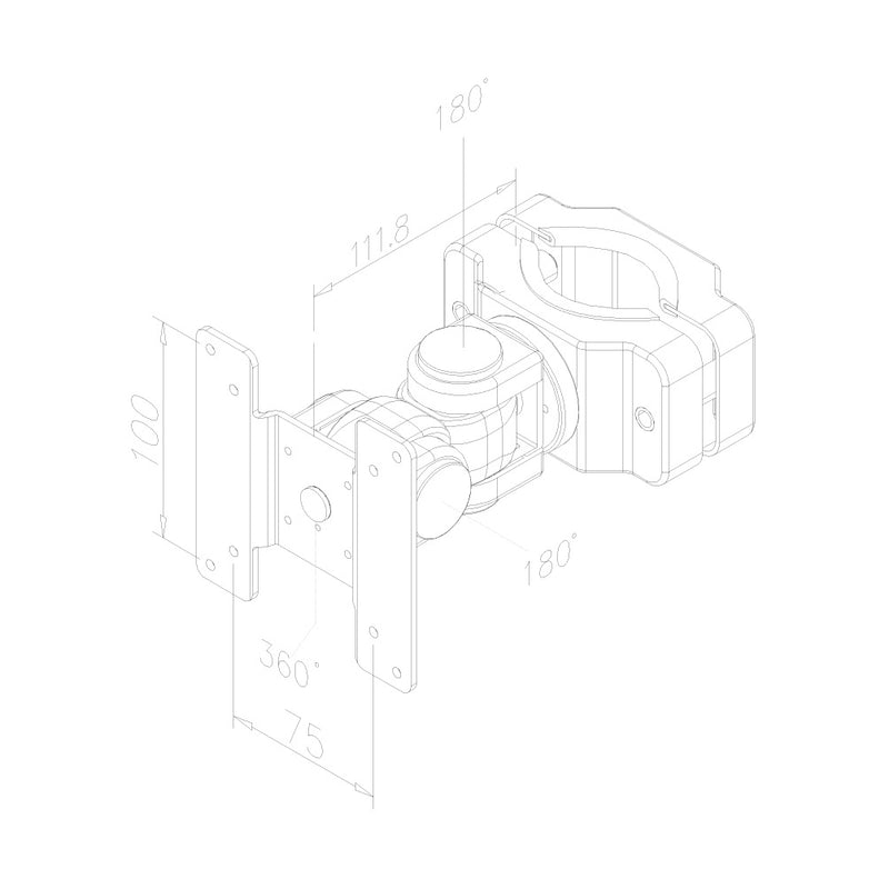 Newstar FPMA-WP200BLACK Paalsteun Zwart