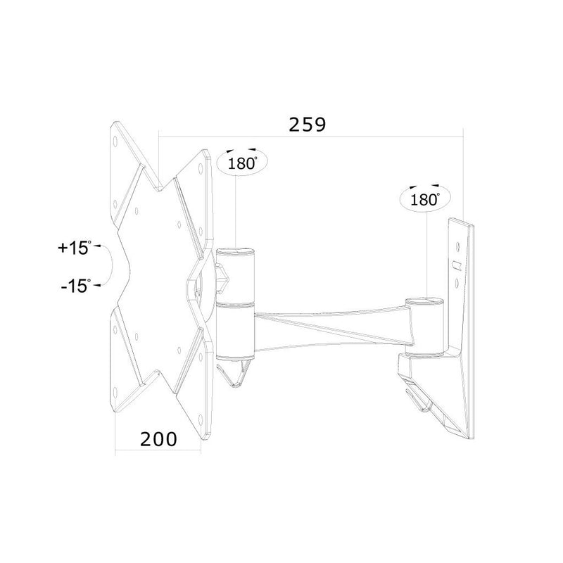 Newstar FPMA-W825 Wandsteun Zwart