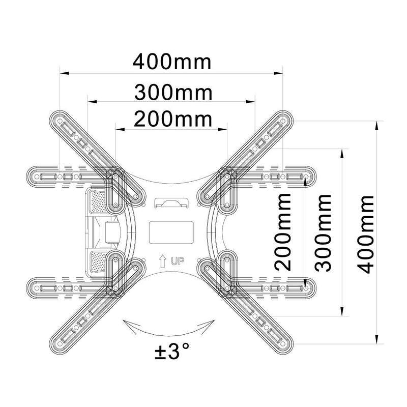 Newstar NM-W325BLACK Wandsteun Zwart