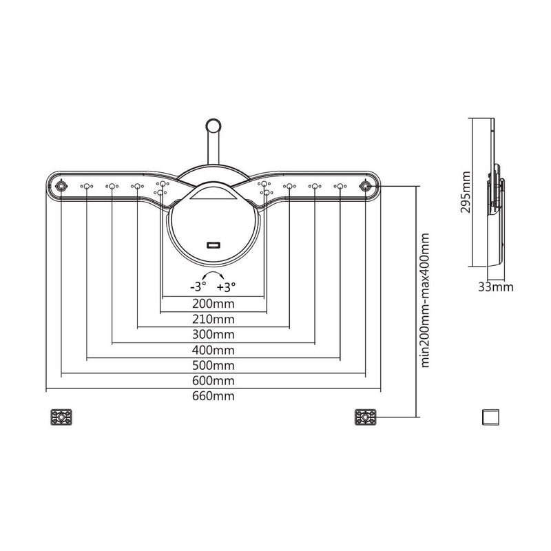 Newstar OLED-W600BLACK Flatscreen Wandsteun Zwart