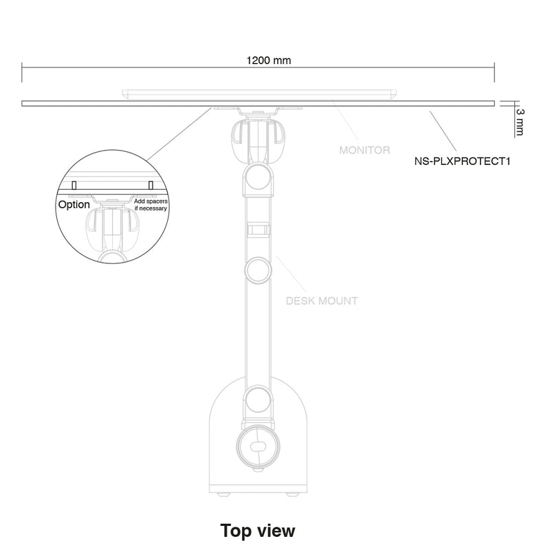 Newstar NS-PLXPROTECT1 Transparant Scherm
