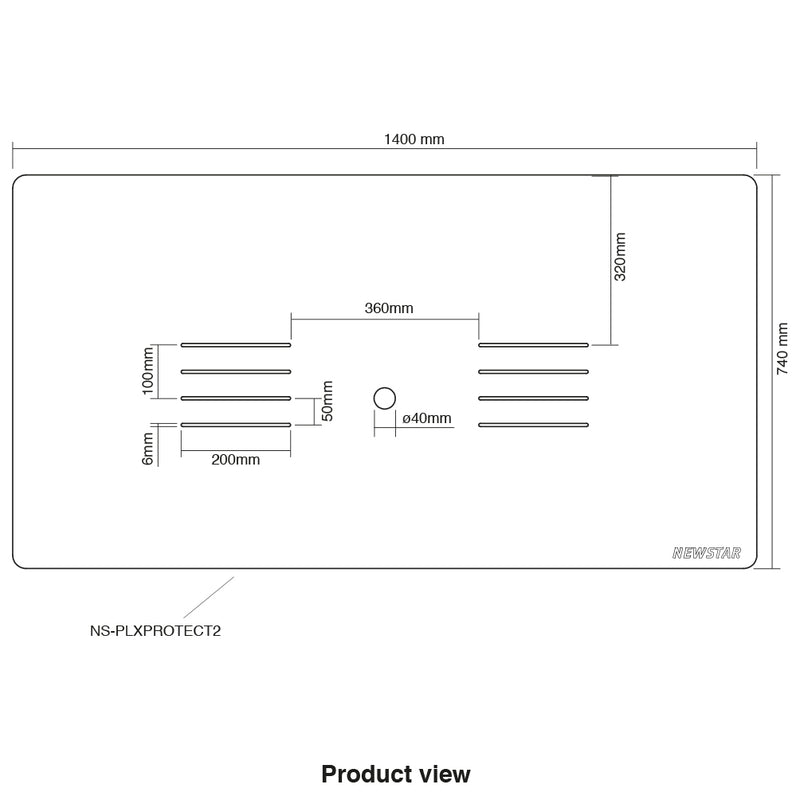 Newstar NS-PLXPROTECT2 Transparant Scherm