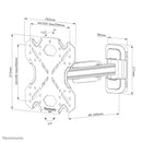Neomounts WL40S-840BL12 Full Motion Wandsteun voor Schermen tot 55 Inch Zwart