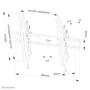 Neomounts WL35S-850BL16 Kantelbare Wandsteun voor Schermen tot 82 Inch Zwart