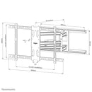Neomounts WL40S-850BL18 Full Motion Wandsteun voor Schermen tot 86 Inch Zwart